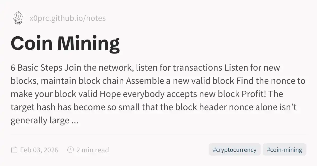 Coin Mining