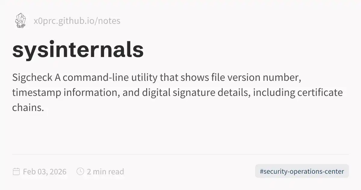 sysinternals
